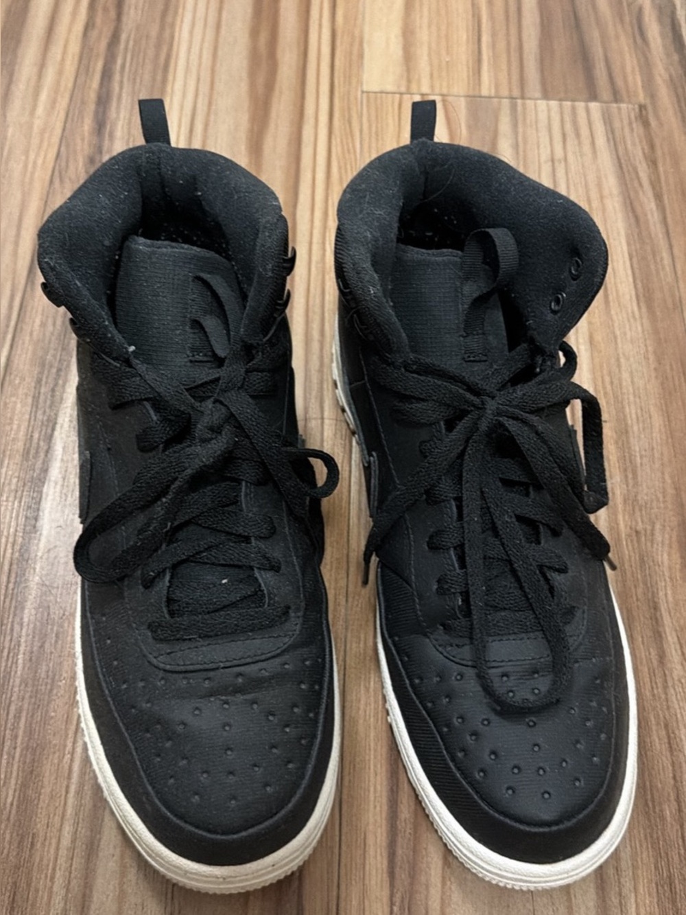Nike Black High-Top Sneakers with Cream Sole